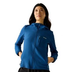 Damska Bluza Polarowa Kemilia. Niebieskie bluzy Regatta, na zimę, m, bez wzorów, z elastanu, z kapturem. Za 223.99 zł.