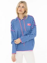Zwillingsherz Bluza w kolorze niebieskim rozmiar: S/M. Niebieskie bluzy Zwillingsherz, m, bez wzorów, z kapturem. Za 129.75 zł.