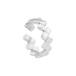 Pierścionek Snake wąski, posrebrzany. Żółte pierścionki Lilou, posrebrzane. Za 119.00 zł.