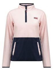 Geographical Norway Bluza polarowa "Touki" w kolorze jasnoróżowo-granatowym rozmiar: XL. Różowe bluzy Geographical Norway, xl, bez wzorów, z polaru, bez kaptura. Za 86.95 zł.