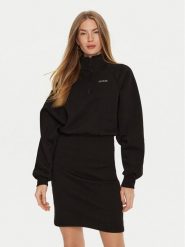 Guess Sukienka dzianinowa V4BK06 KCHX0 Czarny Regular Fit. Czarne sukienki Guess, xxs, z aplikacjami, z bawełny, bez kołnierzyka, bez ramiączek. Za 269.99 zł.