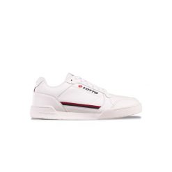 Buty sportowe do chodzenia unisex Lotto NANDU. Białe obuwie sportowe Lotto, z gumy, bez zapięcia, trekkingowe. W wyprzedaży za 117.00 zł.