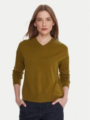 United Colors Of Benetton Sweter 102HD4032 Zielony Relaxed Fit. Zielone swetry United Colors of Benetton, l, bez wzorów, z wiskozy, bez ramiączek. Za 279.99 zł.