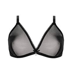 Biustonosz gładki miękki z elastycznym wykończeniem Ivi. Niebieskie biustonosze Intica, bez wzorów. Za 89.00 zł.