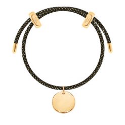 Bransoletka Liana w kolorze czarnym z medalikiem. Czarne bransoletki Lilou, pozłacane. Za 278.00 zł.