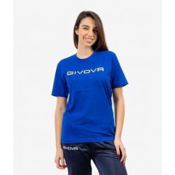Koszulka Givova Cotton Spot Royal Blue 4XL. Niebieskie koszulki sportowe Givova, bez wzorów, z bawełny, bez ramiączek, do piłki ręcznej. Za 60.95 zł.