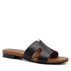 Klapki Sergio Bardi. Czarne klapki Sergio Bardi, bez wzorów, bez obcasa. Za 229.99 zł.