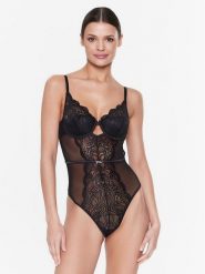 Guess Body Elenora O3RM01 KBMF0 Czarny. Czarne body Guess, m, z aplikacjami, z syntetyku. Za 269.99 zł.