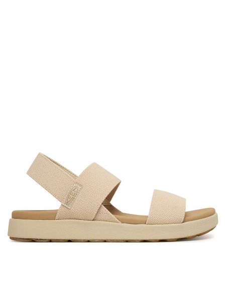 Keen Sandały Elle Backstrap 1031704 Beżowy jasny. Brązowe sandały Keen, bez wzorów, z materiału, bez obcasa, na płaskiej podeszwie, bez zapięcia. Za 319.99 zł.
