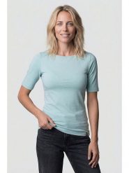 Alife and kickin Koszulka "Hilde" w kolorze błękitnym rozmiar: M. Niebieskie bluzki Alife and Kickin, m, bez wzorów, z bawełny, bez kołnierzyka, bez ramiączek. Za 43.99 zł.