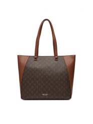 Nine West Torebka EO-WYOMING-LDA8449 Brązowy. Brązowe shopper Nine West, bez wzorów, z materiału, bez dodatków. Za 349.99 zł.