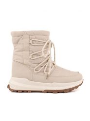 Exani Kozaki zimowe "Adele" w kolorze beżowym rozmiar: 39. Brązowe kozaki Exani, na zimę, z materiału, bez obcasa, bez zapięcia. Za 228.45 zł.