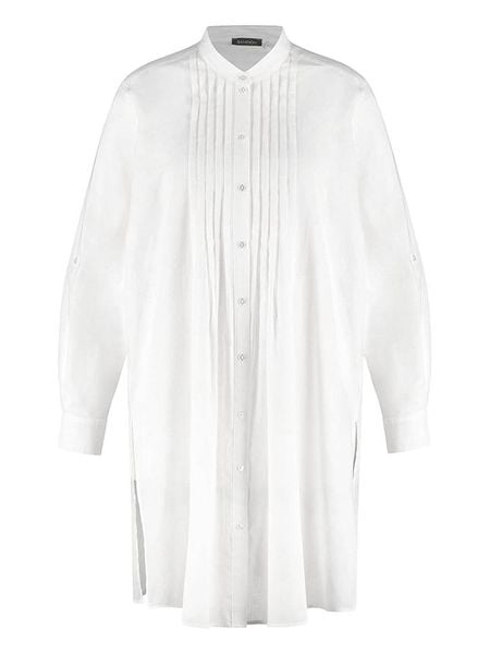 SAMOON Bluzka w kolorze białym rozmiar: 44. Białe bluzki Samoon, bez wzorów, z bawełny, bez kołnierzyka, bez ramiączek. Za 100.75 zł.