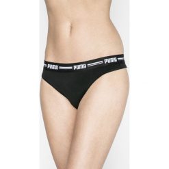 Puma - Stringi (2-pack). Czarne stringi Puma, bez wzorów, z bawełny. W wyprzedaży za 59.90 zł.