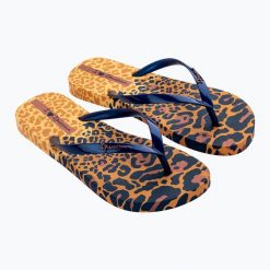 Japonki damskie Ipanema Animal Print VI. Niebieskie klapki Ipanema, bez wzorów, bez obcasa. Za 69.99 zł.