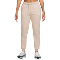 Spodnie sportowe damskie W NSW Club Fleece Pant. Brązowe spodnie dresowe Nike, l, bez wzorów, z bawełny, trekkingowe. Za 199.99 zł.