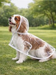 Płaszcz przeciwdeszczowy dla psa - biały. Białe płaszcze Sinsay, l, bez wzorów, bez kaptura. Za 12.99 zł.