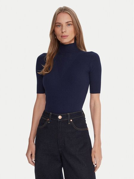 Kontatto Golf 3M0821C Granatowy Slim Fit. Niebieskie golfy Kontatto, m, bez wzorów, z syntetyku, bez ramiączek. Za 259.99 zł.