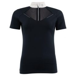 Damska koszulka polo na zawody BR Equitation Zapopan. Czarne koszulki polo BR, xs, bez wzorów, z materiału, bez kołnierzyka, bez ramiączek. Za 245.40 zł.