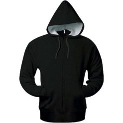Bluza z kapturem i kieszeniami kangurowymi Kariban. Czarne bluzy KARIBAN, l, bez wzorów, z bawełny, z kapturem. Za 267.00 zł.
