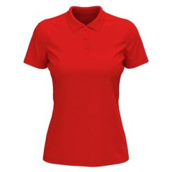 Damska Koszulka Polo Lux. Czerwone bluzki STEDMAN, bez wzorów, bez kołnierzyka, bez ramiączek. Za 78.99 zł.