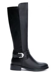 Foreverfolie Kozaki w kolorze czarnym rozmiar: 37. Czarne kozaki Foreverfolie, na zimę, bez obcasa, bez zapięcia. Za 111.59 zł.