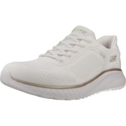 Buty SKECHERS BOBS SQUAD CHAOS Biały. Białe trekkingi Skechers, z syntetyku, trekkingowe. Za 369.99 zł.