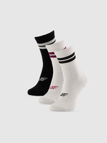 4F Skarpetki długie (3-pack) damskie - multikolor 35-38. Skarpety 4f, bez wzorów. Za 69.99 zł.
