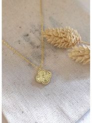 Miu Silver Pozłacany naszyjnik z zawieszką - dł. 42 cm rozmiar: onesize. Szare naszyjniki Miu Silver, pozłacane. Za 86.99 zł.