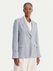 Weekend Max Mara Marynarka Nalut 2615041072 Błękitny Regular Fit. Niebieskie marynarki i żakiety Weekend Max Mara, bez wzorów, ze lnu. Za 1,789.00 zł.