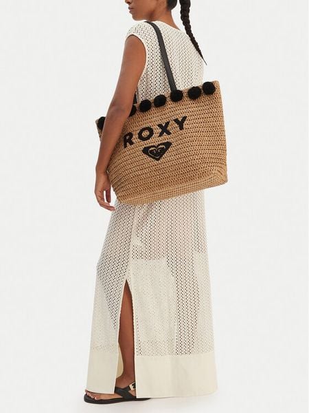 Roxy Torebka CWBEO-ROXY-L-003-09 Beżowy. Brązowe shopper Roxy, bez wzorów, bez dodatków. Za 119.99 zł.
