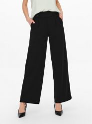 JDY Spodnie materiałowe Geggo 15208430 Czarny Wide Leg. Czarne spodnie materiałowe JDY, xl, bez wzorów, z materiału. Za 89.99 zł.
