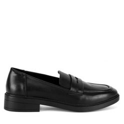 Lordsy JENNY. Czarne lordsy Jenny, bez wzorów, bez obcasa, bez zapięcia. Za 139.99 zł.