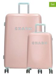 Charm Walizki (2 szt.) w kolorze jasnoróżowym rozmiar: onesize. Różowe walizki Charm, bez wzorów. Za 434.99 zł.