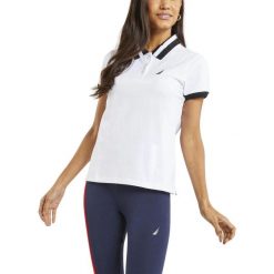 Koszulka Polo Damska Nautica Esma. Białe koszulki polo Nautica, bez wzorów, z bawełny, bez kołnierzyka, bez ramiączek. Za 239.00 zł.