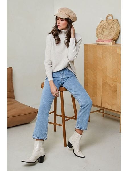 Soft Cashmere Golf w kolorze beżowym rozmiar: 38/40. Brązowe golfy Soft Cashmere, bez wzorów, z kaszmiru, bez ramiączek. Za 72.95 zł.