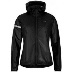 Lekka, wodoodporna kurtka damska z kapturem Craft Pro Hydro. Czarne kurtki sportowe Craft, bez wzorów, z softshellu, z kapturem, do biegania. W wyprzedaży za 442.65 zł.