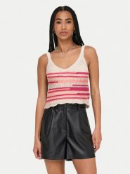 ONLY Top Merida 15344404 Różowy Regular Fit. Czerwone topy Only, s, bez wzorów, z syntetyku, bez kołnierzyka, bez ramiączek. Za 69.99 zł.