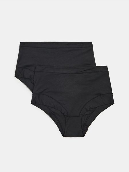 Majtki figi z modalem i wysokim stanem - wielobarwny. Figi Sinsay, l, bez wzorów. Za 22.99 zł.