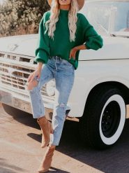 Milan Kiss Sweter w kolorze zielonym rozmiar: S. Zielone swetry Milan Kiss, s, bez wzorów, bez ramiączek. Za 152.99 zł.