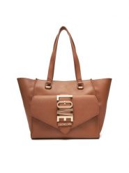 LOVE MOSCHINO Torebka JC4225PP0MKC0201 Brązowy. Brązowe torebki klasyczne Love Moschino, bez wzorów, ze skóry, bez dodatków. Za 1,119.00 zł.
