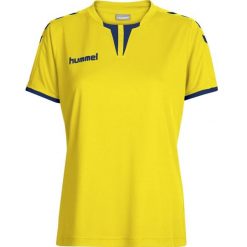 Koszulka sportowa z krótkim rękawem damska Hummel Core Womens SS Jersey. Zielone koszulki sportowe Hummel, bez wzorów, z jersey, bez ramiączek, do piłki nożnej. Za 37.00 zł.