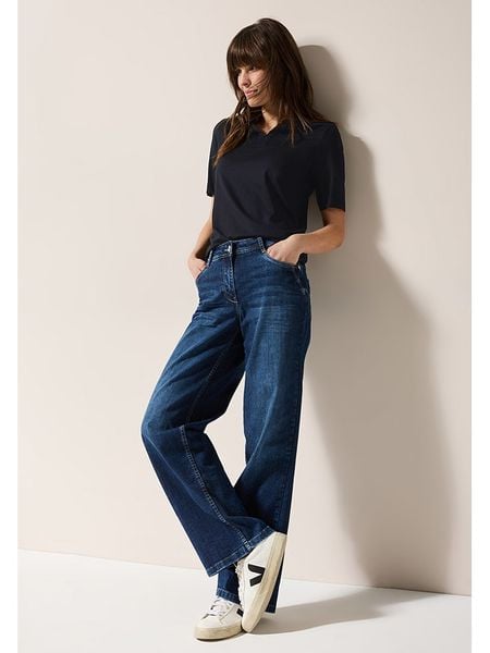 Cecil Koszulka w kolorze czarnym rozmiar: L. Czarne bluzki Cecil, l, bez wzorów, bez kołnierzyka, bez ramiączek. Za 65.69 zł.