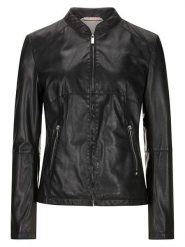 Milestone Skórzana kurtka "Jasmine" w kolorze czarnym rozmiar: 34. Czarne kurtki Milestone, bez wzorów, bez kaptura. Za 347.99 zł.