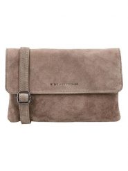 HIDE & STITCHES Skórzana torebka "Brazos" w kolorze szarobrązowym - 24 x 16 x 5,5 cm rozmiar: onesize. Brązowe torby na ramię HIDE & STITCHES, bez wzorów, z materiału, na ramię, bez dodatków. Za 117.99 zł.