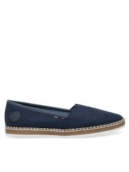 Rieker Espadryle M2278-14 Granatowy. Niebieskie espadryle Rieker, bez wzorów, z materiału, bez obcasa, bez zapięcia. Za 269.99 zł.