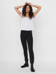 Vero Moda Koszulka "FILLI" w kolorze białym rozmiar: XXL. Białe bluzki Vero Moda, xxl, bez wzorów, bez kołnierzyka, bez ramiączek. Za 52.67 zł.