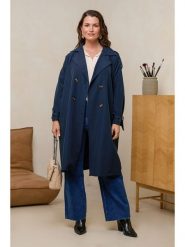 Curvy Lady Trencz w kolorze granatowym rozmiar: 40/42. Niebieskie płaszcze Curvy Lady, bez wzorów, z tkaniny, bez kaptura. Za 162.49 zł.