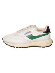 AUTRY Skórzane sneakersy "Reelwind Low" w kolorze biało-zielonym rozmiar: 41. Białe trampki AUTRY, bez wzorów, z materiału, bez zapięcia. Za 525.86 zł.