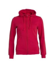 Clique Basic Hoody Full Zip Women - damska bluza z kapturem czerwona. Czerwone bluzy CLIQUE, m, bez wzorów, z bawełny, z kapturem. Za 187.03 zł.
